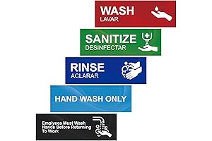 Magicfour Commercial Dish Washer Sink Labels