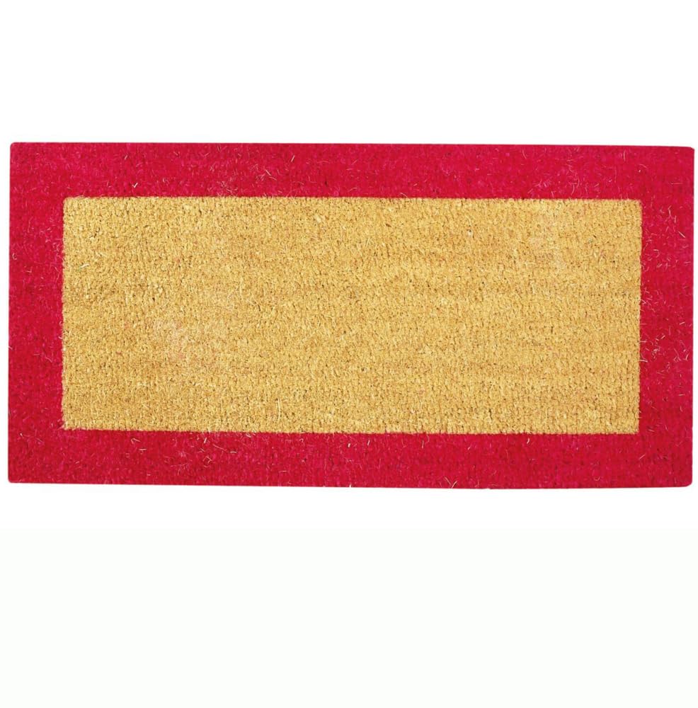 Tapis Coco Bicolore Rouge 40x80cm