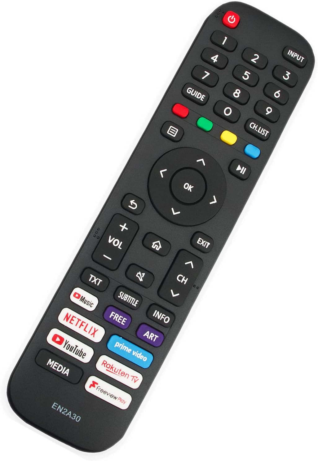 VINABTY EN2A30 Remote Control Replaced fit for Hisense VIDAA TV 43A7500F 50A7300F 55A7300FTUK 65A7300F 55AE7400 65A7300FTUK 43AE7200F 65AE7400 55AE7400FTUK 65AE7400FTUK 43A7500FTUK 43A7300F - Image 4