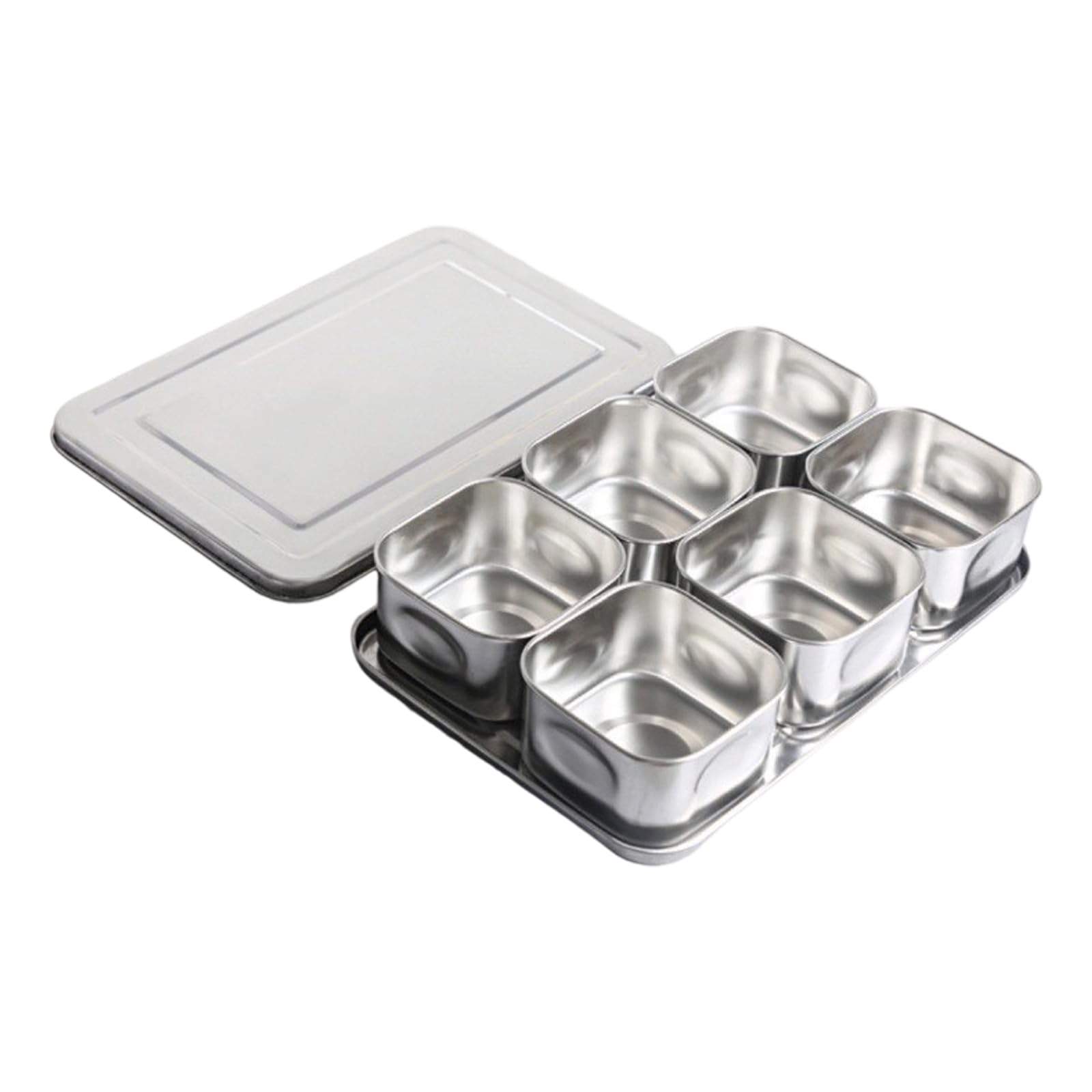 Tarros de especias de acero inoxidable con 6/8 rejillas para cocina