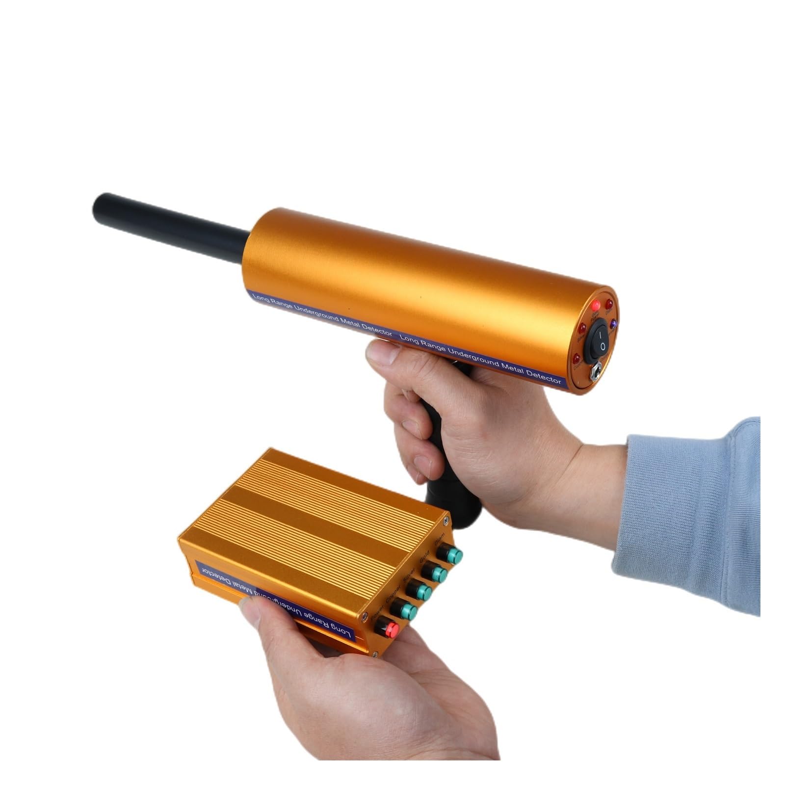 Détecteur de Métaux, Détecteur de métaux Longue portée, détecteur trésors Portable Haute précision for l'or, l'argent et Le cuivre