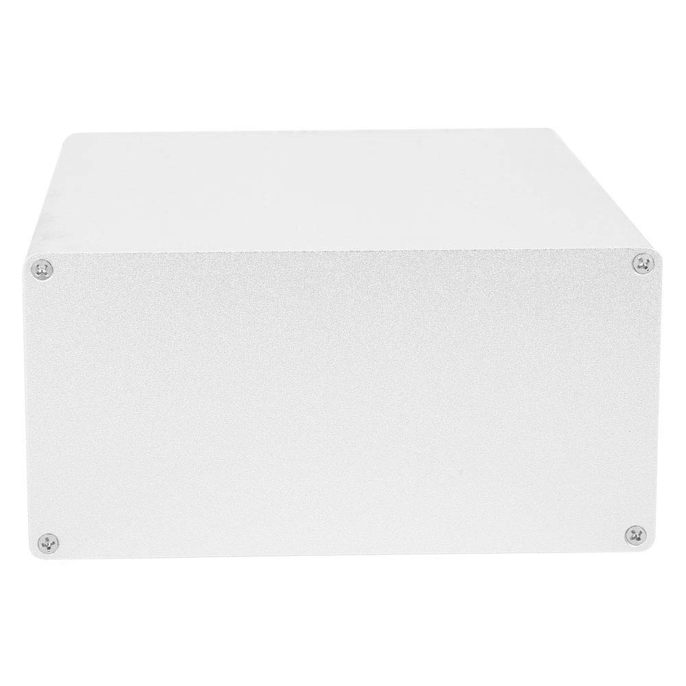 Caja electr¨®nica DIY para proyectos, caja aluminio plata mate 80x160x180 mm con paneles PCB y disipaci¨®n de calor, ideal para montaje electr¨®nico, prototipado y electr¨®nica de aficionados