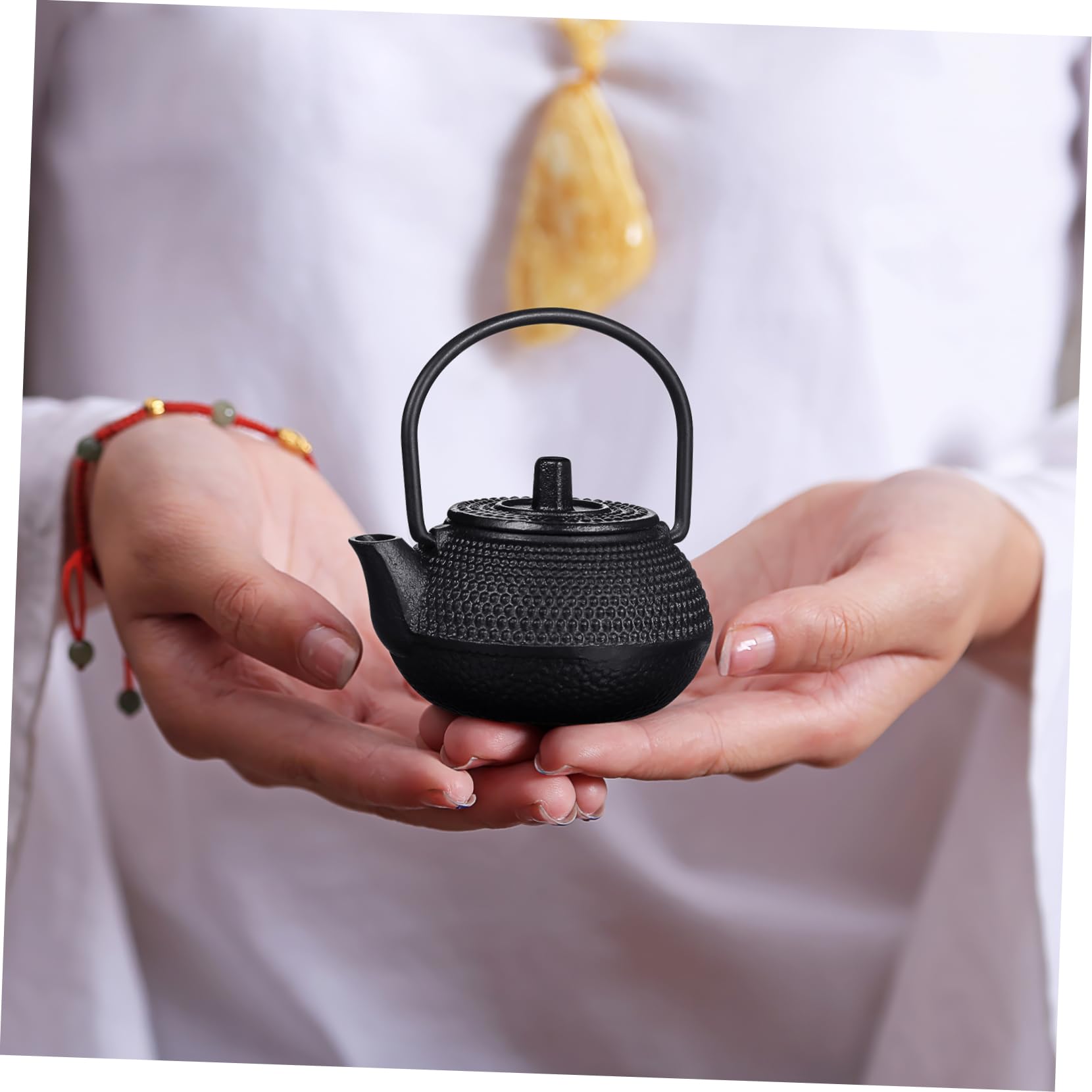 PRETYZOOM 12 Piezas De Tetera De Hierro Fundido Accesorio De Juego De Té Tetera Antigua De Porcelana De Cerámica Juguete Para Juego De Simulación Pequeña