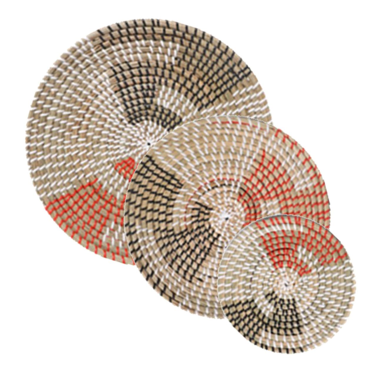 Platos de algas tejidas PRETYZOOM para un salón bohemio y un comedor acogedor y natural