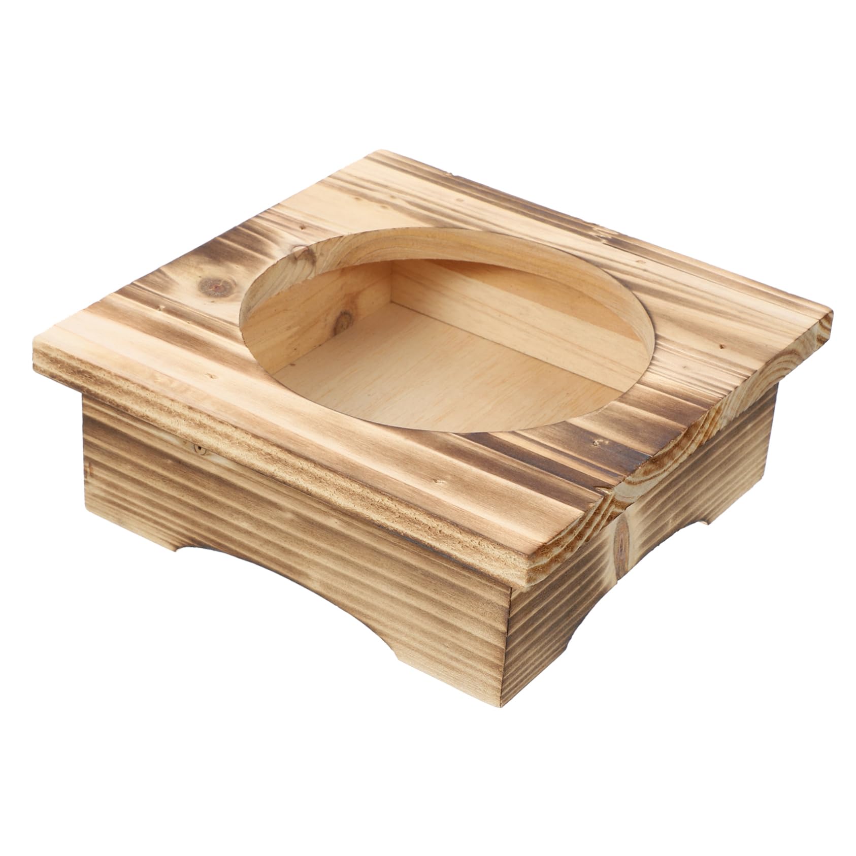 Estante de madera para ollas de piedra y organizador de cocina rústico moderno