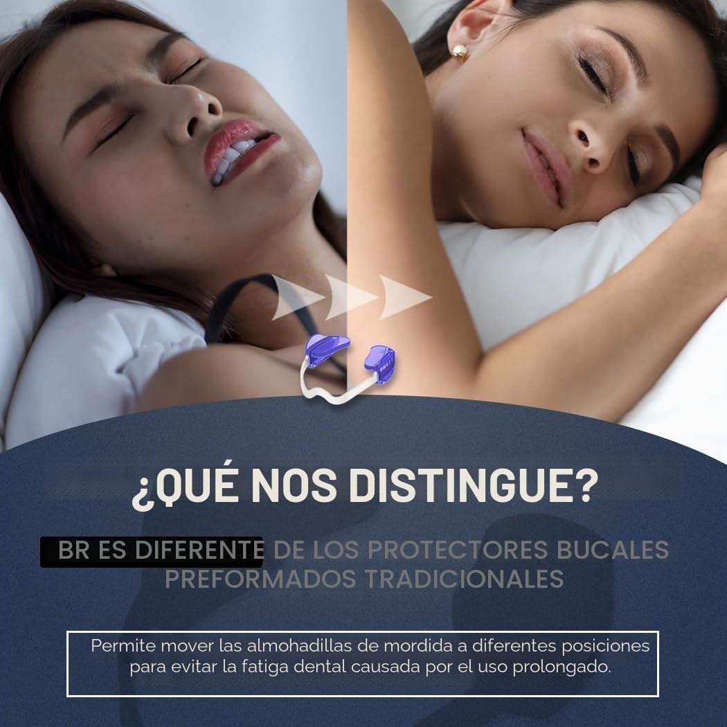 KOHEEL Férula de Descarga Ajustable sin Hervir para Bruxismo y Rechinar de Dientes, Férula Nocturna Cómoda para Alivio del Bruxismo, TMJ y Mejora del Sueño (Paquete de 2 Unidades)