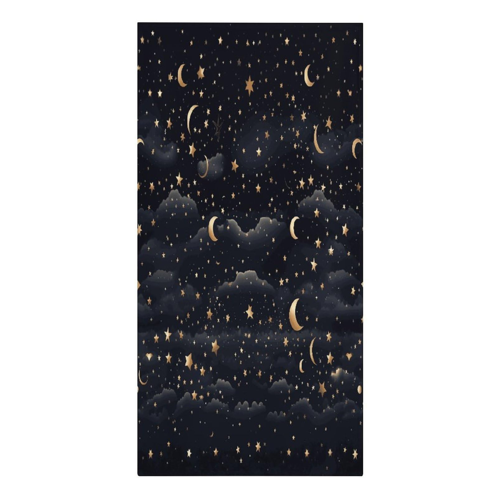 Adfgyerh Women's Style Stars And Moon On Dark Background Microfiber Sand Free Towels Large Quick-Dry. Beach Towel For Swimming Pool Camping Beach .Beach Accessories， They Are Essential Accessories For Adults, And Men