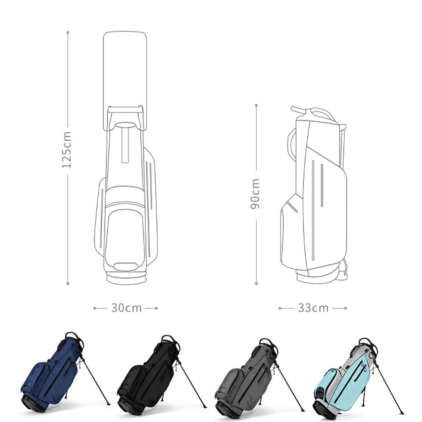Bolsa De Transporte De Golf con Múltiples Bolsillos, Bolsa De Golf Ligera E Impermeable, Correas De Mochila Ajustables, For Golfistas Aficionados Y Profesionales