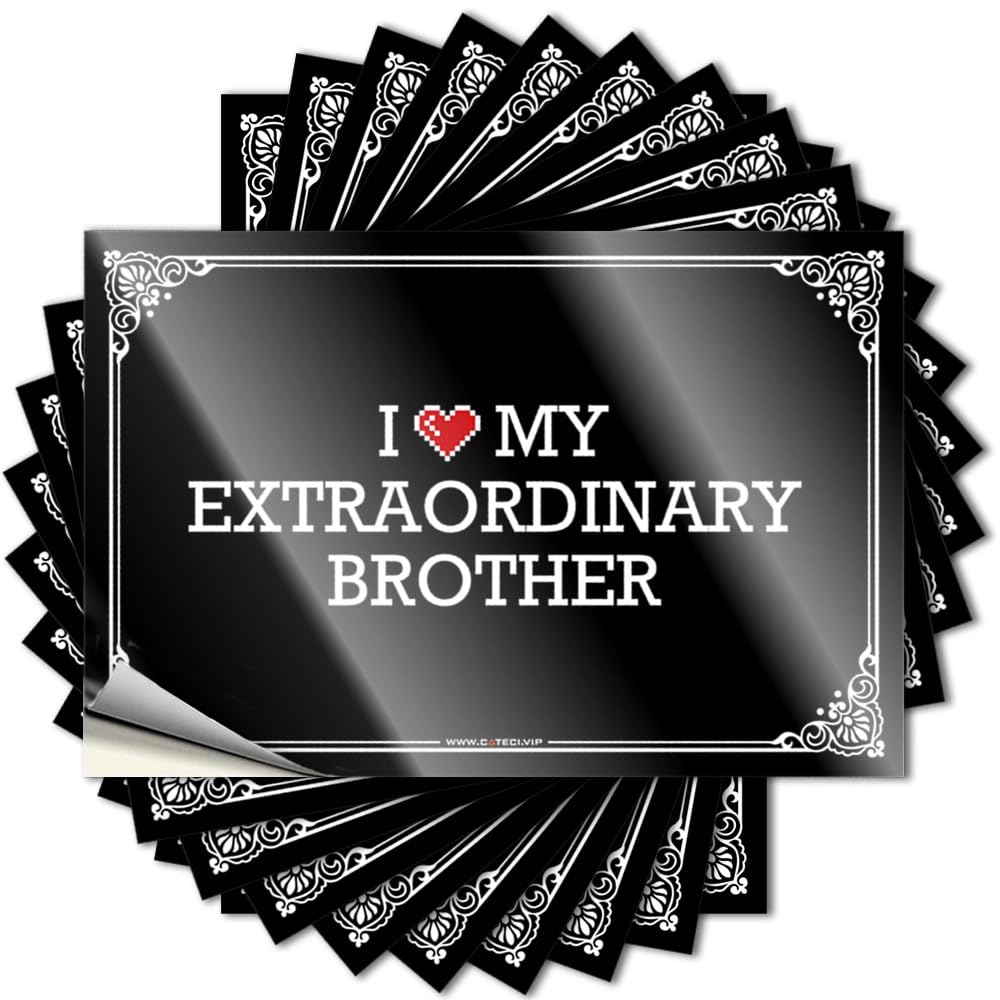 Bumper Country Custom Stickers, Cover Waterproof I Love My Extraordinary Brother for Hydro Flask | Book Vinyl Decals for Narrow Holiday Gift(6X9CM)