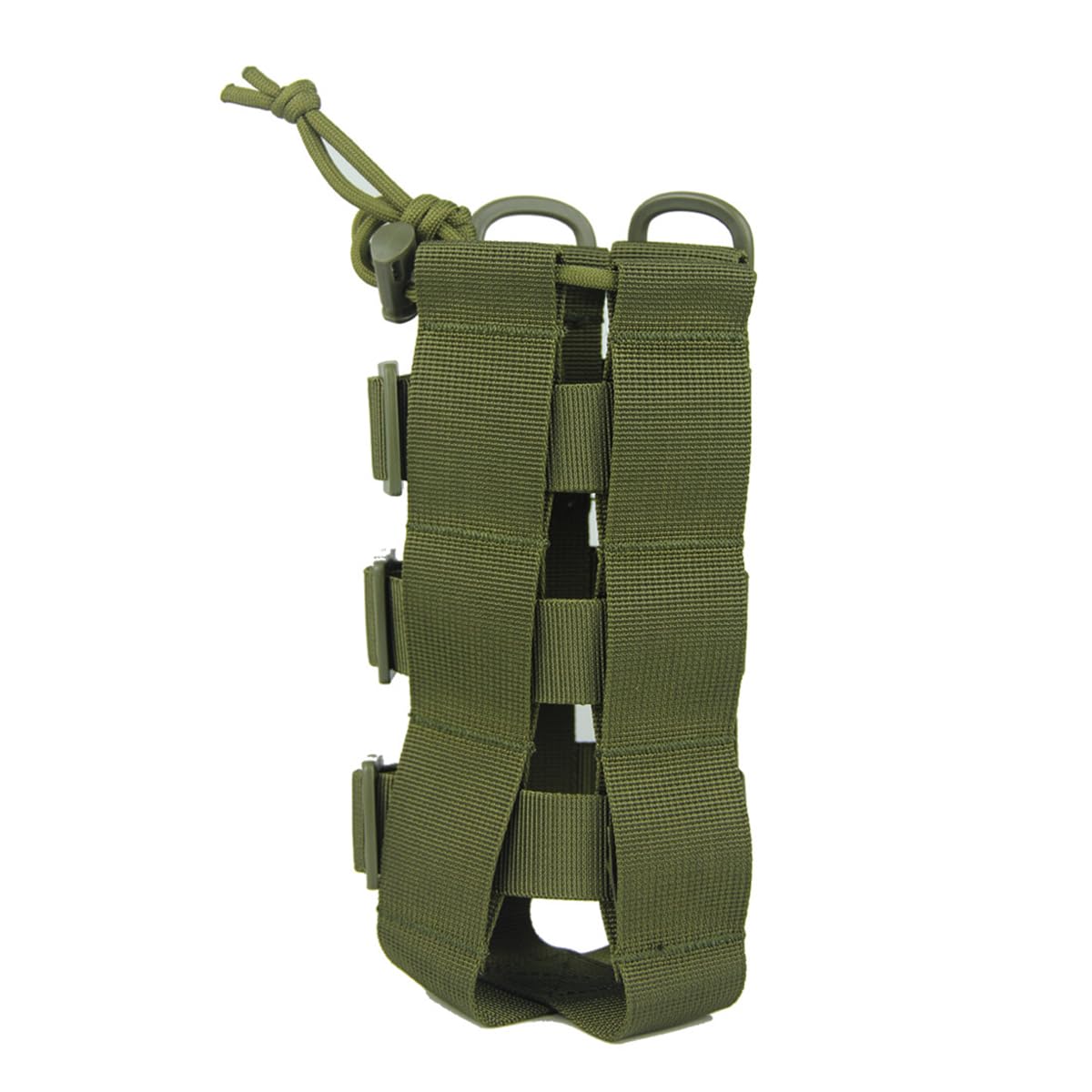 Sarini Tactical Bottle Holder Water Bottle Bag Adjustable Width From 7-15 Cm Drinking Bottle Bag Backpack Canteen Bag Drawstring Water Bottle Holder For Camping Hiking Outdoor Sports