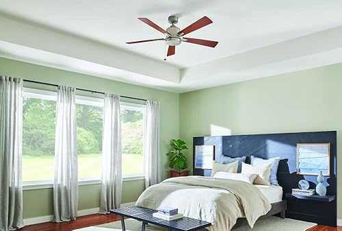 Miniatura 10 de KICHLER 330242OZ - Ventilador de techo con 5 aspas de nogal, Bronce/Oscuro