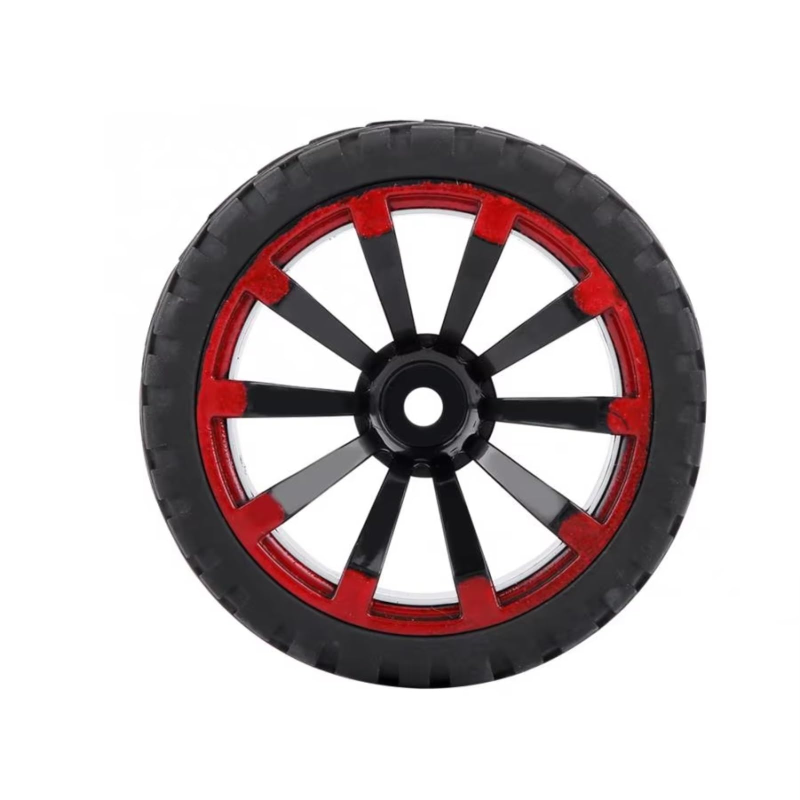 Neumático RC para Redcat Exceed para HPI 1/10 Juego 4 Neumáticos Goma con Llanta De Plástico para Coche De Escalada RC Crawler(10 Holes)
