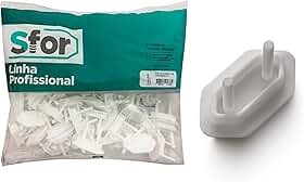 Sforplast Sfor | Protetor De Tomada Branco | 50 Peças | Proteção Para Bebês E Crianças