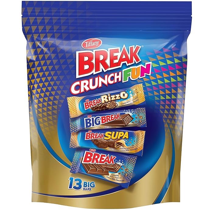 Tiffany Break Crunch Fun 13 Big Crunchy Wafer Fingers in Creamy Milk Chocolate, 313.5g (B0CZP89Y6V) Amazon Price History, Amazon Price Tracker