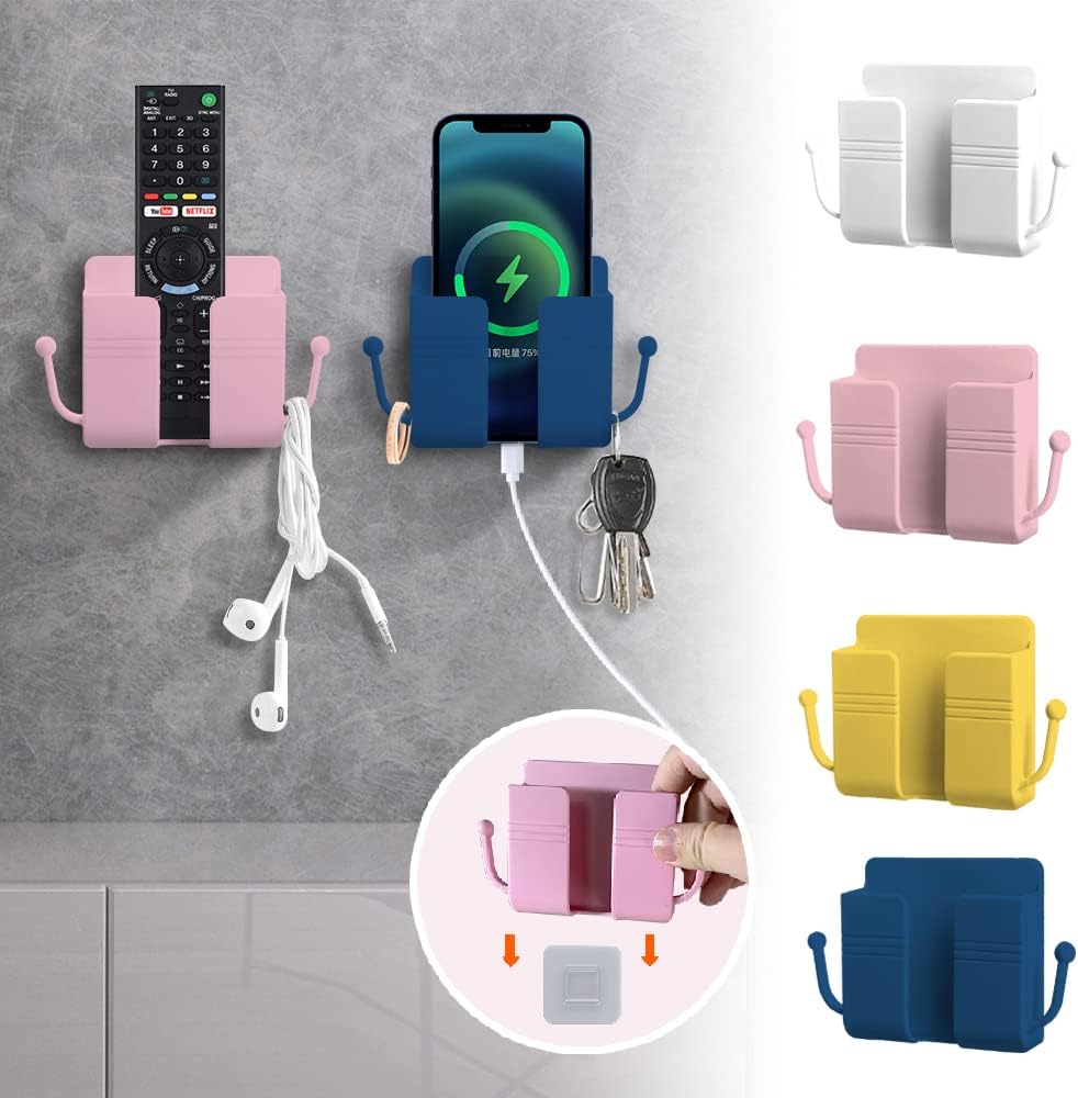 Wall Mount Phone Holder with Hooks Adhesive, Singapore Ubuy