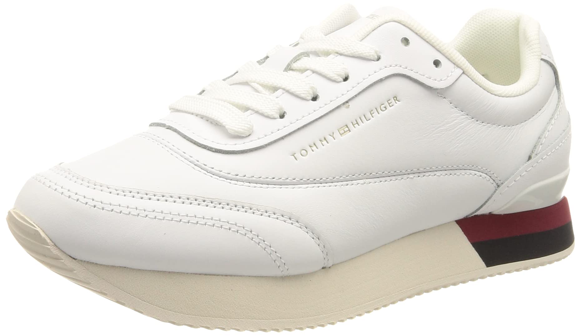 Tommy Hilfiger Tenis de Cuero Lux, Runner Mujer