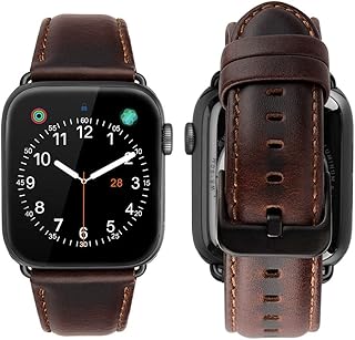 Anuncio Patrocinado - iBazal Compatible con Apple Watch Band de 1.772 in, 1.654 in, 1.732 in, correa de cuero genuino de r...