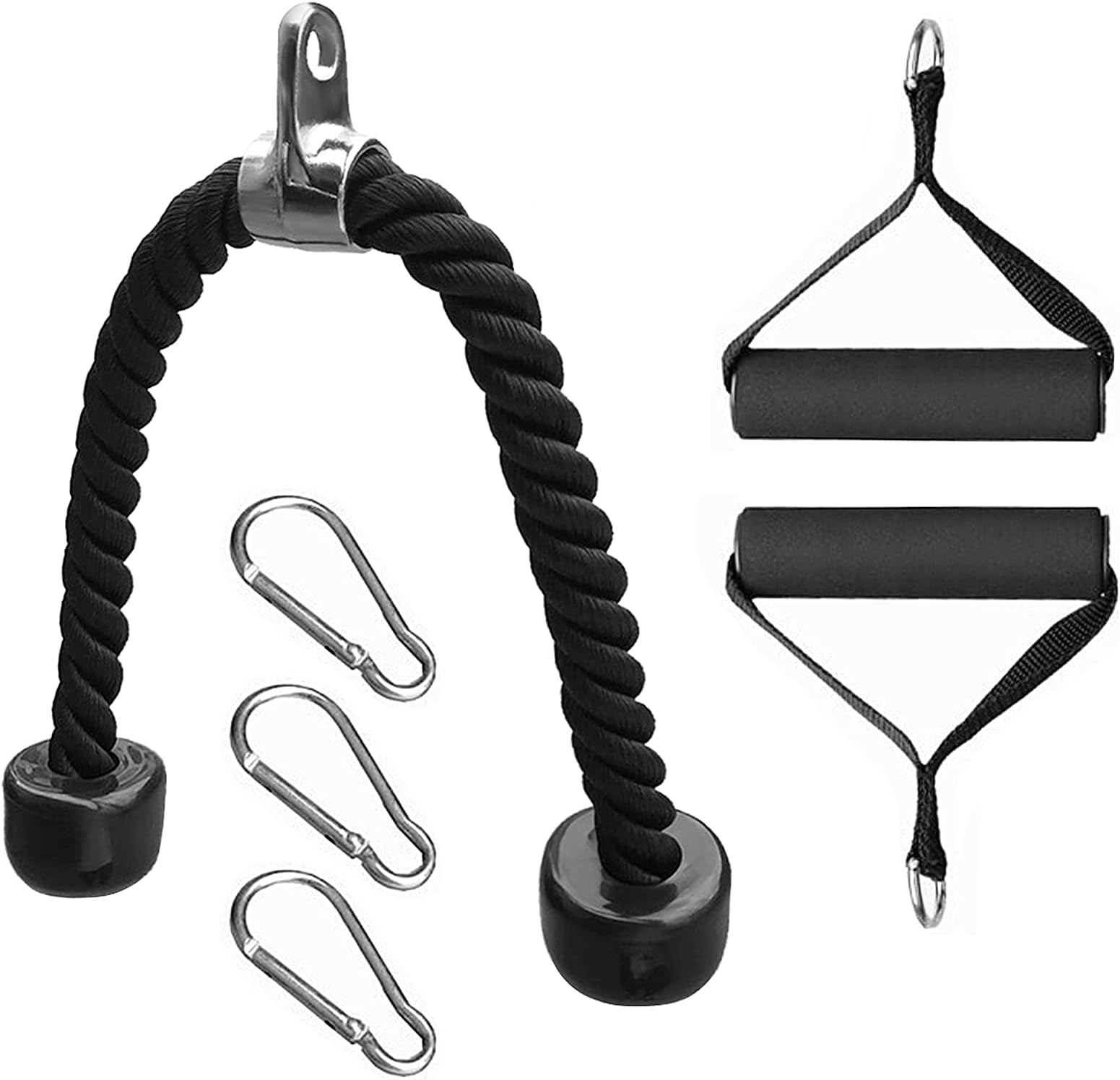 Training Pull Down Rope Triceps Push Down Rope 27In Non Slip Cable Attachment For Gym