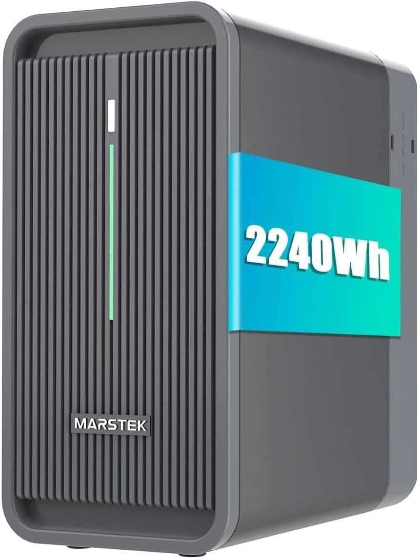 2026 Updated Balkonkraftwerk mit Speicher B2500 0% VAT, Marstek 2240Wh LiFePO4 Akku 6000 Ladezyklen, 1600W Max. 1600W PV-Eingang & 800W Ausgang Erweiterbar auf 8960Wh, IP65 wasserdicht & staubfest