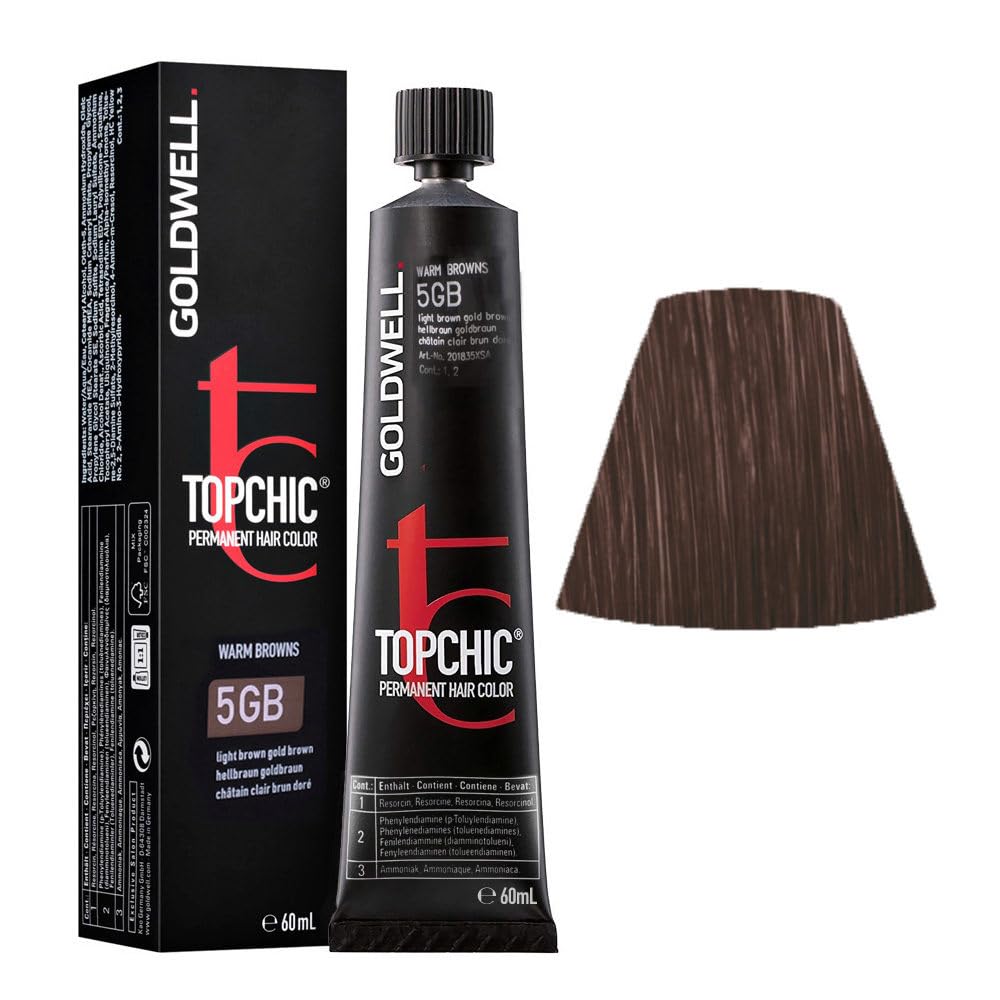 GOLDWELL 1411-00570 Topchic Permanent Hair Color 5GB 60 ml for Adults, Made for Healthy-Looking Hair Care and Styling, 60 ml