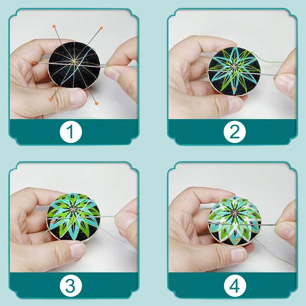 Amazon | 2セット入り てまり 手毬 DIYクラフト材料キット 刺繍ギフト