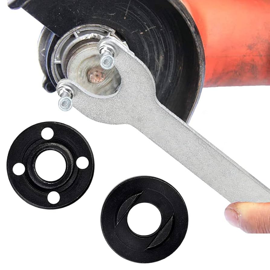 MNGQNJ High-quality Multipurpose And Durable Grinder Flange Angle Wrench Spanner For Lock Nut Metal Nuts Compatible Dewalt Milwaukee Makita Bosch Black Decke