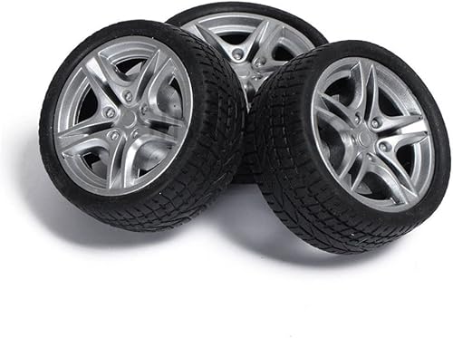 Miniatura 6 de EXCEART 30 piezas de accesorios de coche para juguetes de escritorio, miniaturas, neumáticos de juguete, evaluaciones de automóviles en carretera,