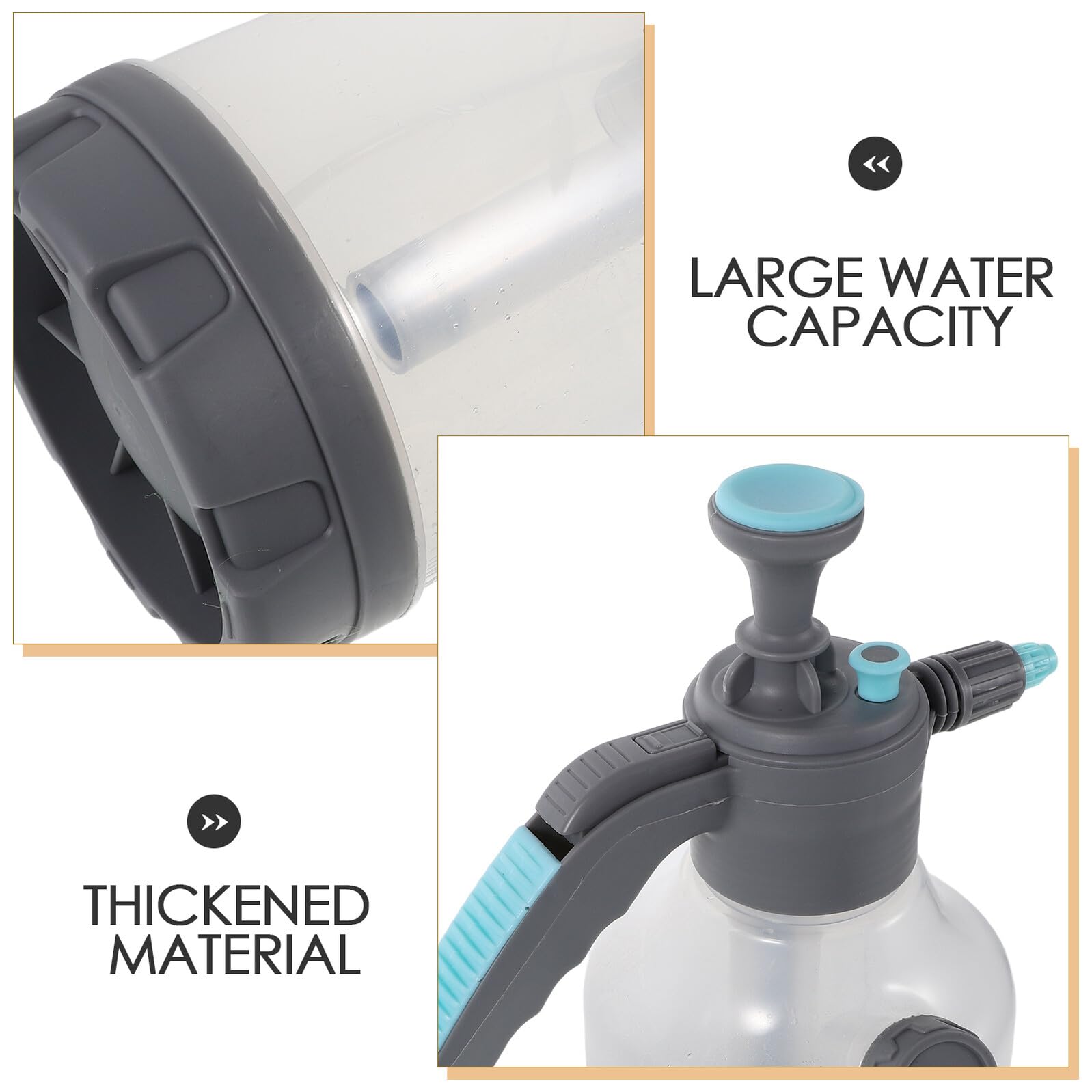Spruzzatore da Giardino a Pressione Manuale 3l in Plastico | Formato Portatile, per Piante e Lavaggio Finestre, Capacità Ampia, Design Spesso