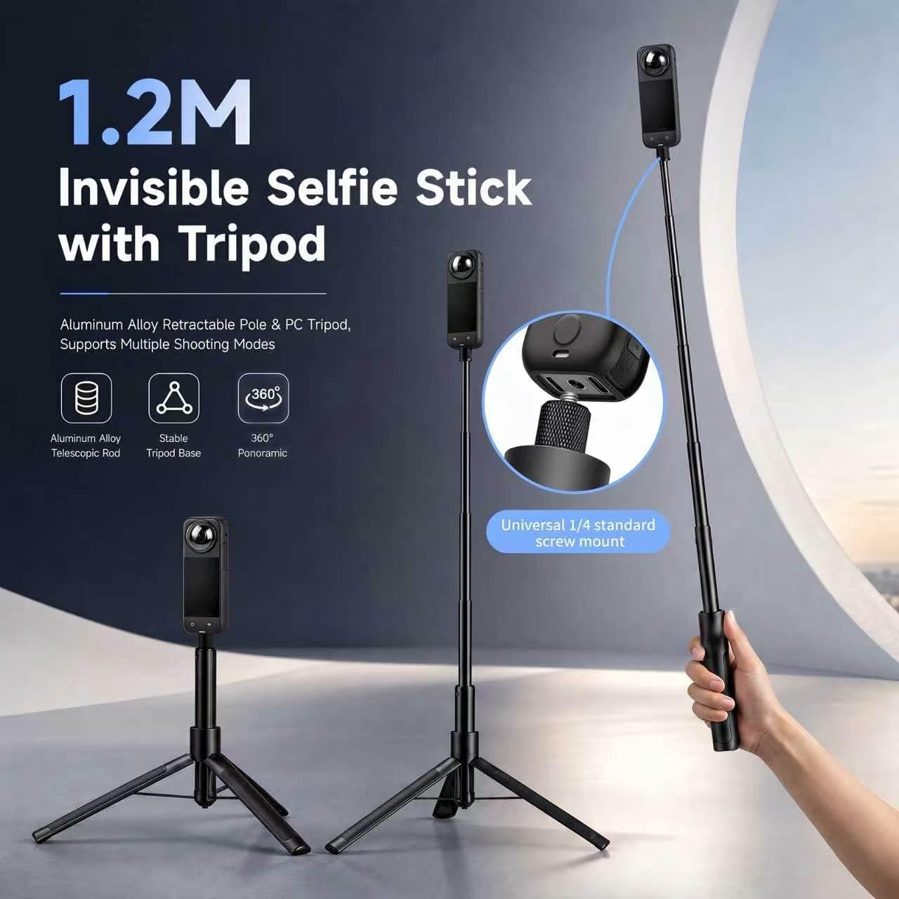 JasonMighty Protective Accessory Kit for Insta360 X4 Air with Selfie Stick image 2