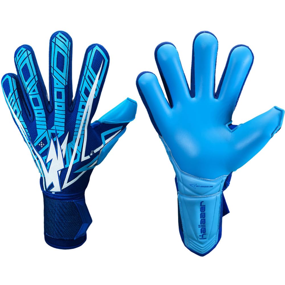 Kaliaaer ShokLock Neg J (Removable Protection) Goalkeeper Gloves Size 5 Blue