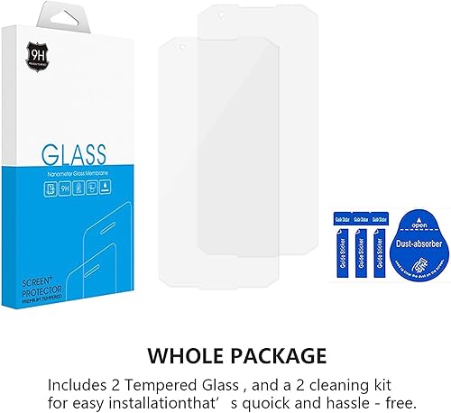 Miniatura 6 de Ailiber Protector de pantalla para Kyocera DuraForce Pro 3 [2 unidades], protector de pantalla DuraForce Pro3 de vidrio templado, antiarañazos