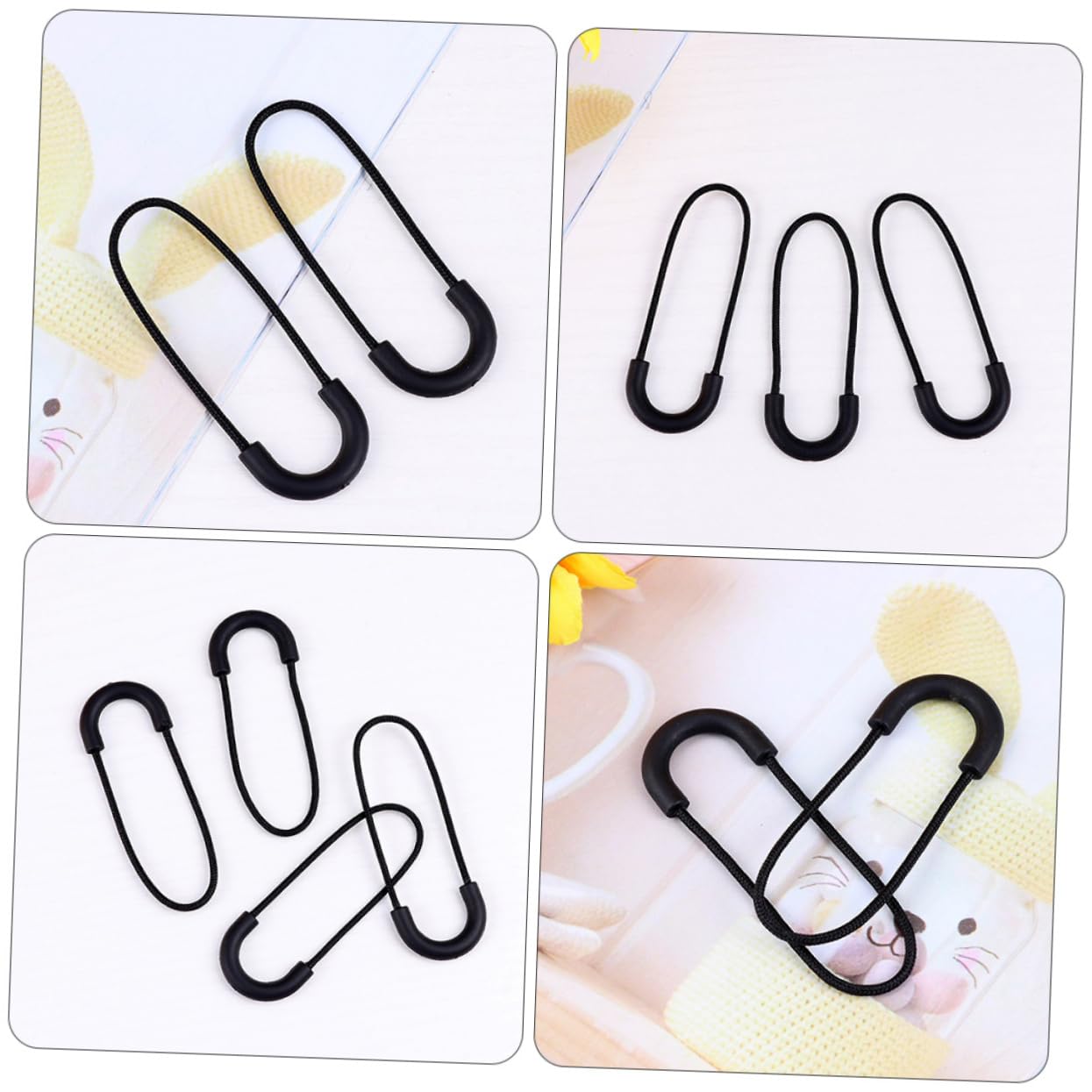 SHINEOFI 10juegos Tiradores De Cremallera Semicirculares Para Ropa y Bolsas Kit De Reparación De Zipper Color Negro Para Mochilas Maletas y Prendas De Vestir