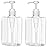 280ml (9.5oz) Pump Bottle Dispenser Jansburg 2 Pack Refillable Flat Square Plastic Lotion Dispenser Leakproof Empty Lotion Pump Bottle for Essential Oil Soap Lotion Shampoo Clear