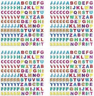 2800 PCS 40 Sheets Alphabet Letter Stickers, Craft Letters Stickers Self Adhesive Glitter Alphabet Stickers Small Sticky Letters Alphabet Birthday Stickers for Scrapbooking Crafts Card Making