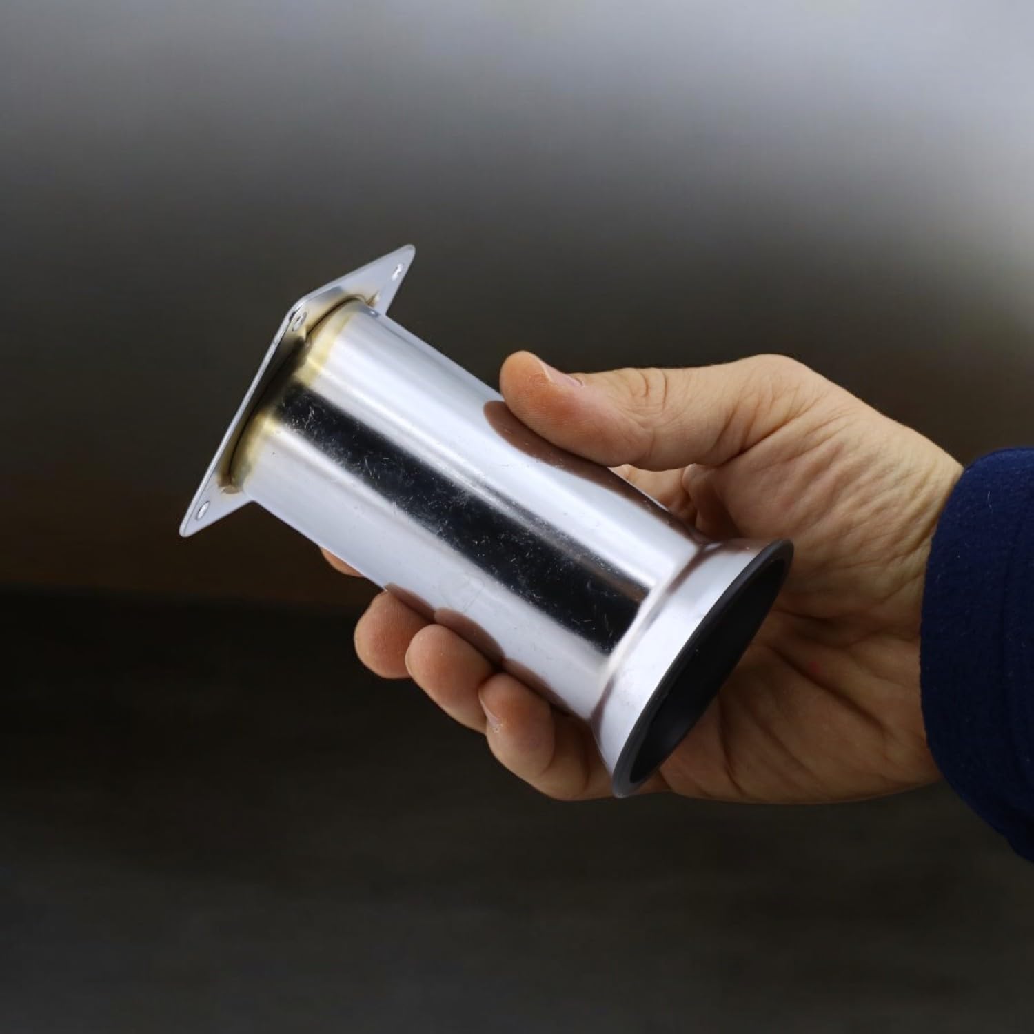 (8 ADET) Metal Krom 12 cm Baza Mobilya Koltuk Kanepe Yatak Çekyat Destek Yükseltme Ayağı Ayakları