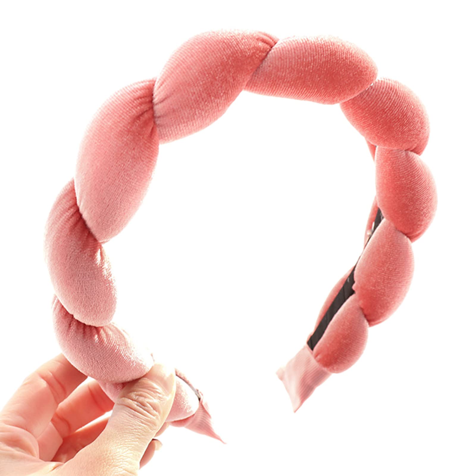 Fentency Braid Headband VelvetHeadband Sponge Headband Hair Hoop Spa Headband Wash Face Skincare Headband Makeup YogaSweatband