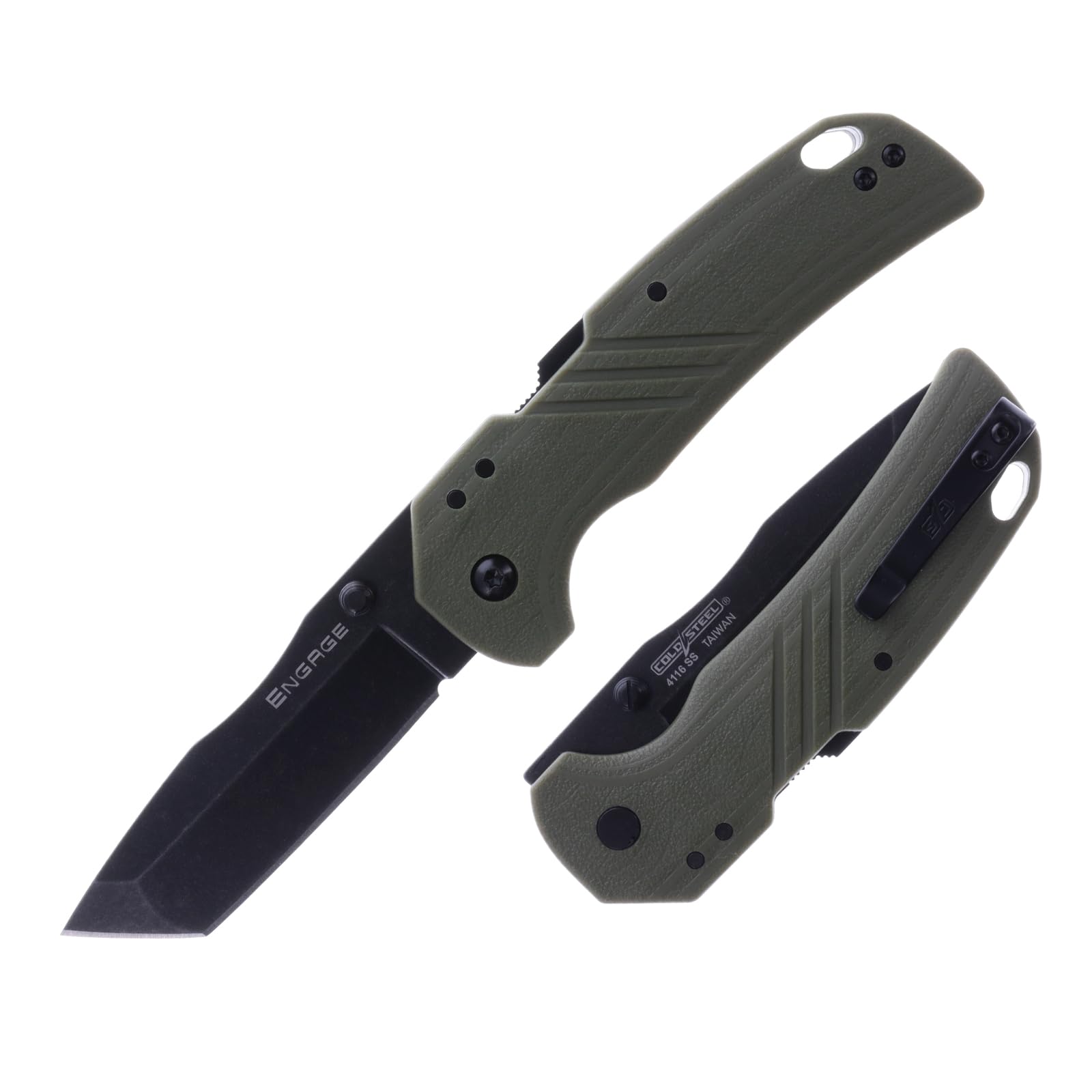 Engage 3" 4116SS Razor-Sharp Tanto Point Blade 4.25" GFN Handle Everyday Carry Tactical Folding Knife with Atlas Lock