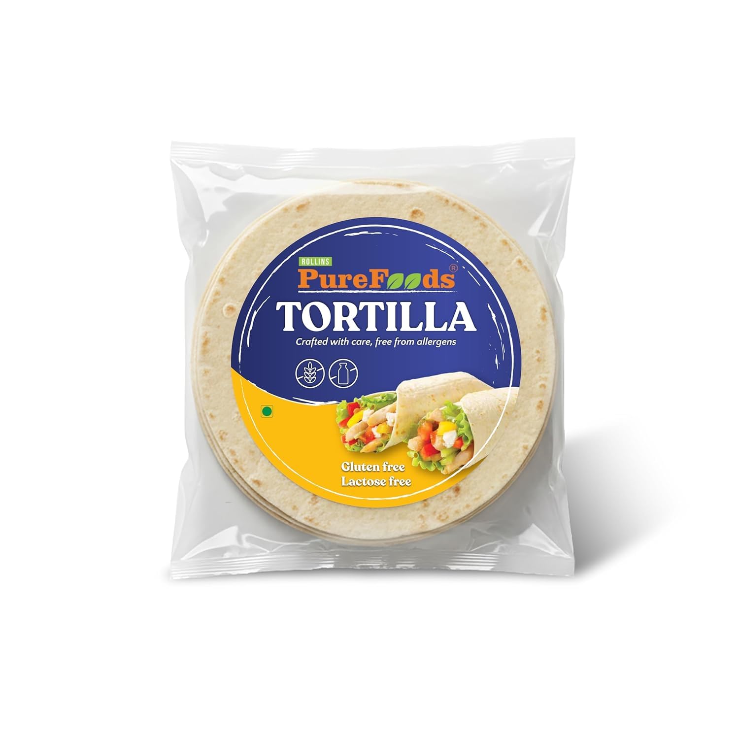 PureFoods Gluten-Free & Lactose-Free Tortillas, 200g | Made with Rice Flour, Chickpea Flour | Perfect for Wraps & Tacos (Pack of 2)-picture-13