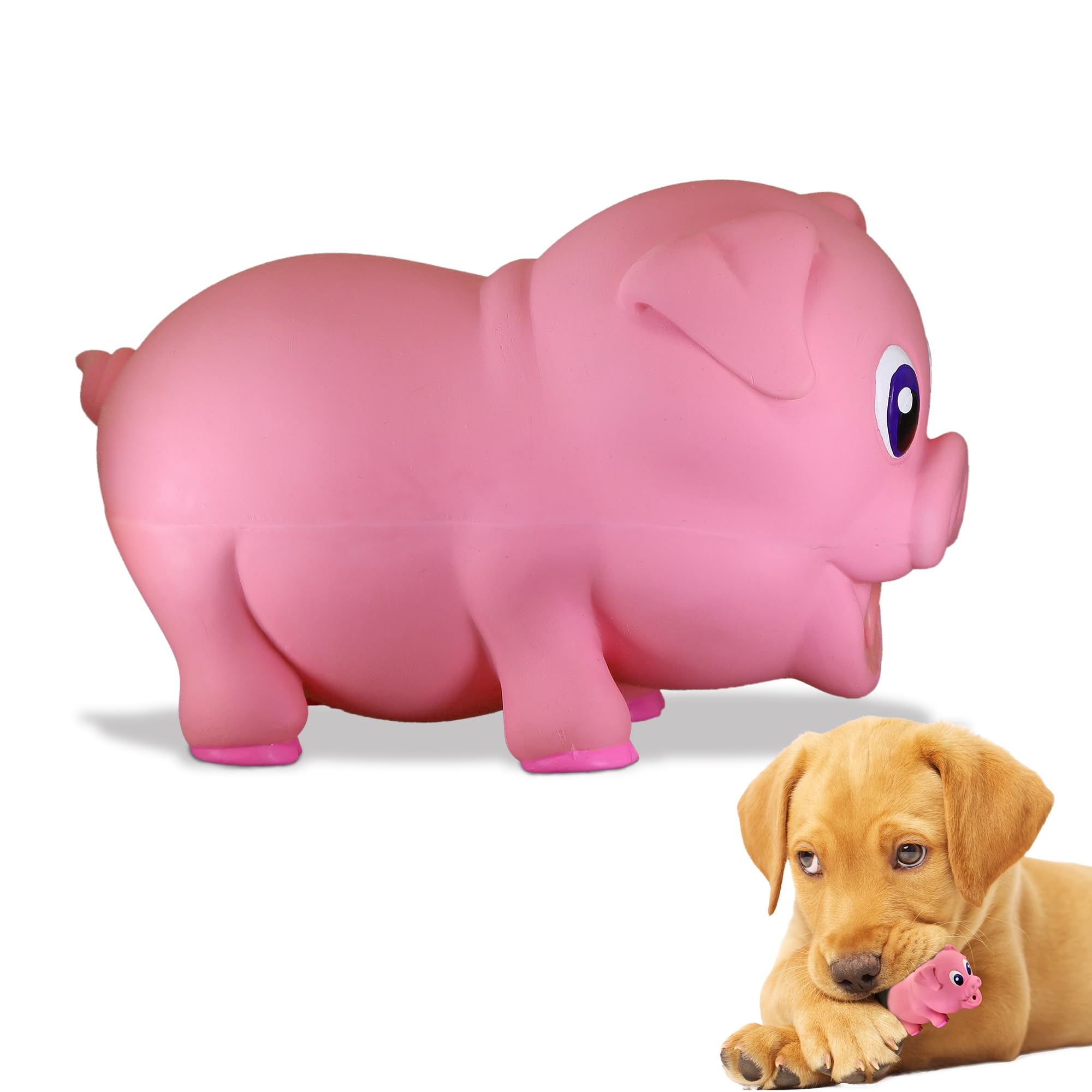 Pet Supplies : PetSport Naturflex Tiny Tots Pig Toy - Durable