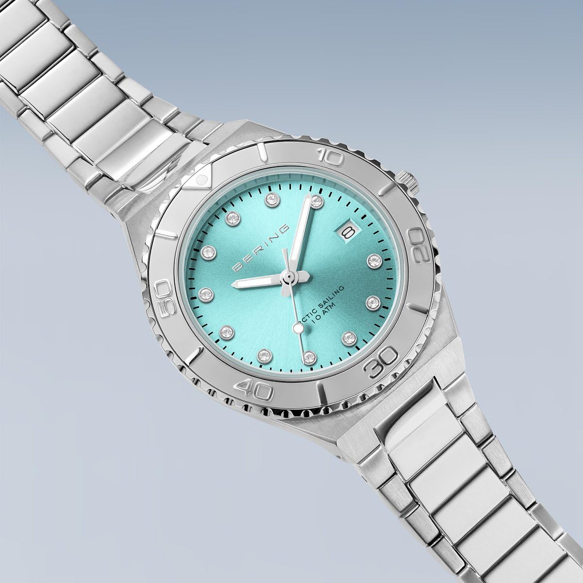 Bering 18936 Reloj de Cuarzo para Mujer con Caja de Acero Inoxidable de 36 mm y Esfera, Brazalete y Detalles en Acero Inoxidable, Resistencia al Agua de 10 ATM