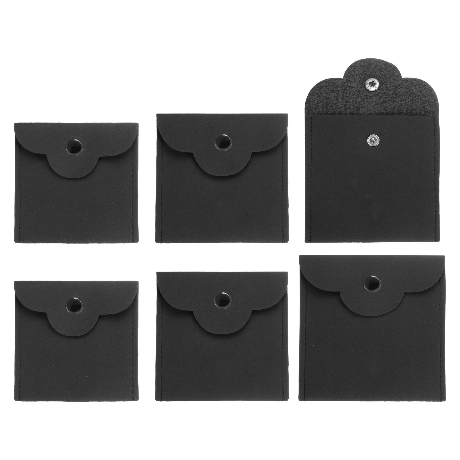 Pochettes à bijoux en microfibre uxcell | 6 petits sacs noirs pour bagues et colliers