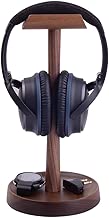 Artinova Wooden Headset Holder Headphone Stand Hanger with a Cable Holder Walnut Color ARTA-0053 - coolthings.us