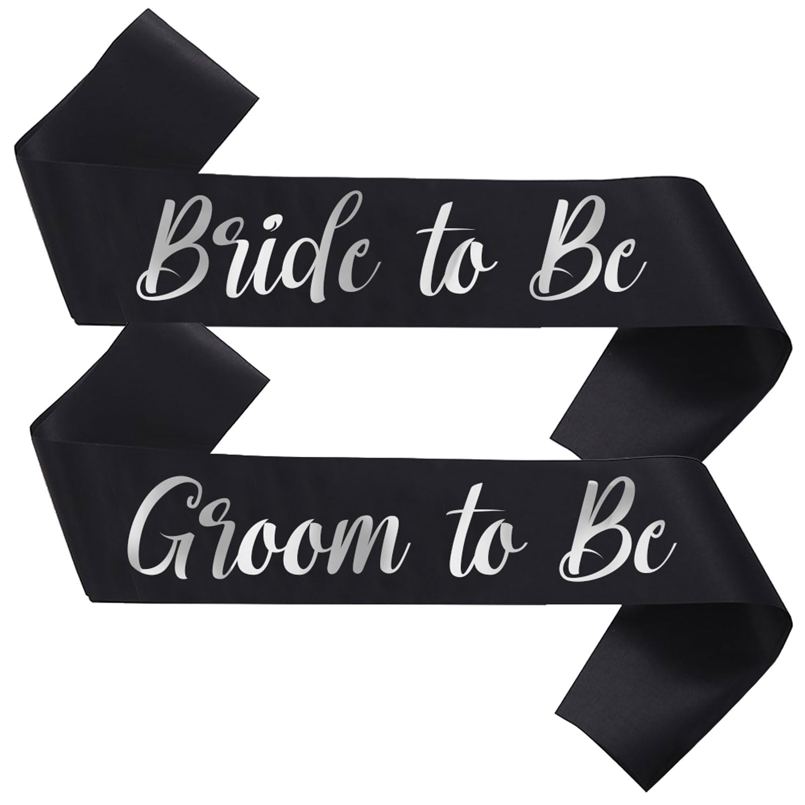 NAUXIUDSJS Bride to Be Sash and Groom to Be Sash, Bachelorette Party Supplies Engagement Party Favors, Bridal Shower Sashes Bachelor Decorations Black