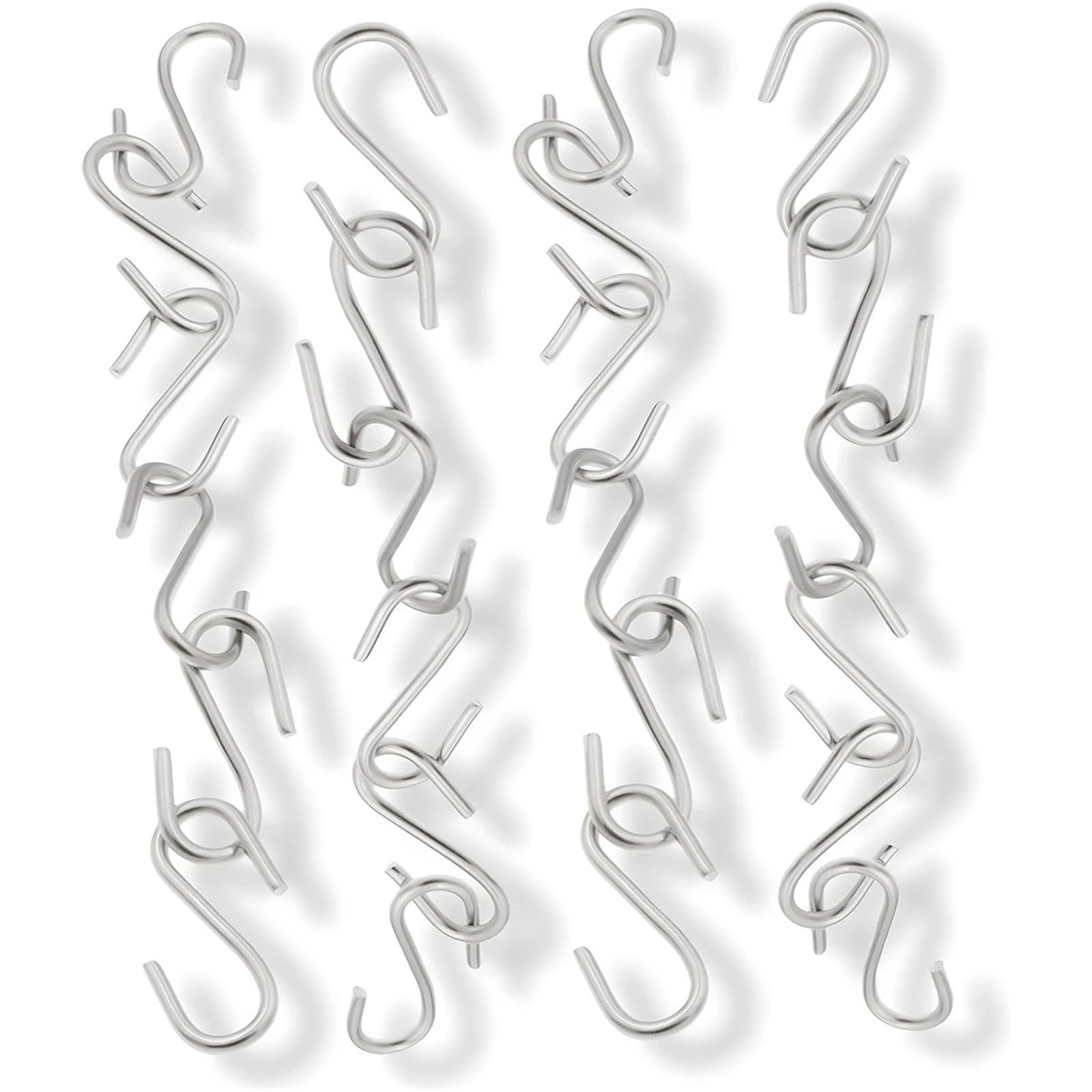 80/120/150 Stück Edelstahl 2,54 cm S-Haken-Anschluss(150pcs)