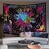 THE ART BOX Arazzo colorato con costellazione del sole e della luna, 75 x 100 cm, decorativo, tintura a nodi, psichedelico, da appendere alla parete, per camera da letto estetica #2