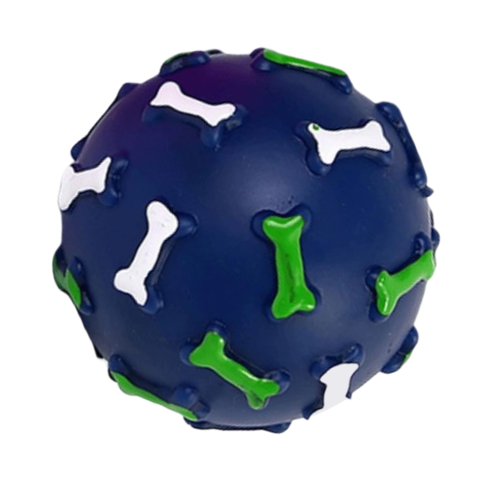 Dog Squeaky Ball - Bone Print Puppy Bite Toy,Small Dog Molar Toys - for Pet Parents Trainers Animal Lovers Apartment Bedroom Living Room Study Office Home Beach Park Garden