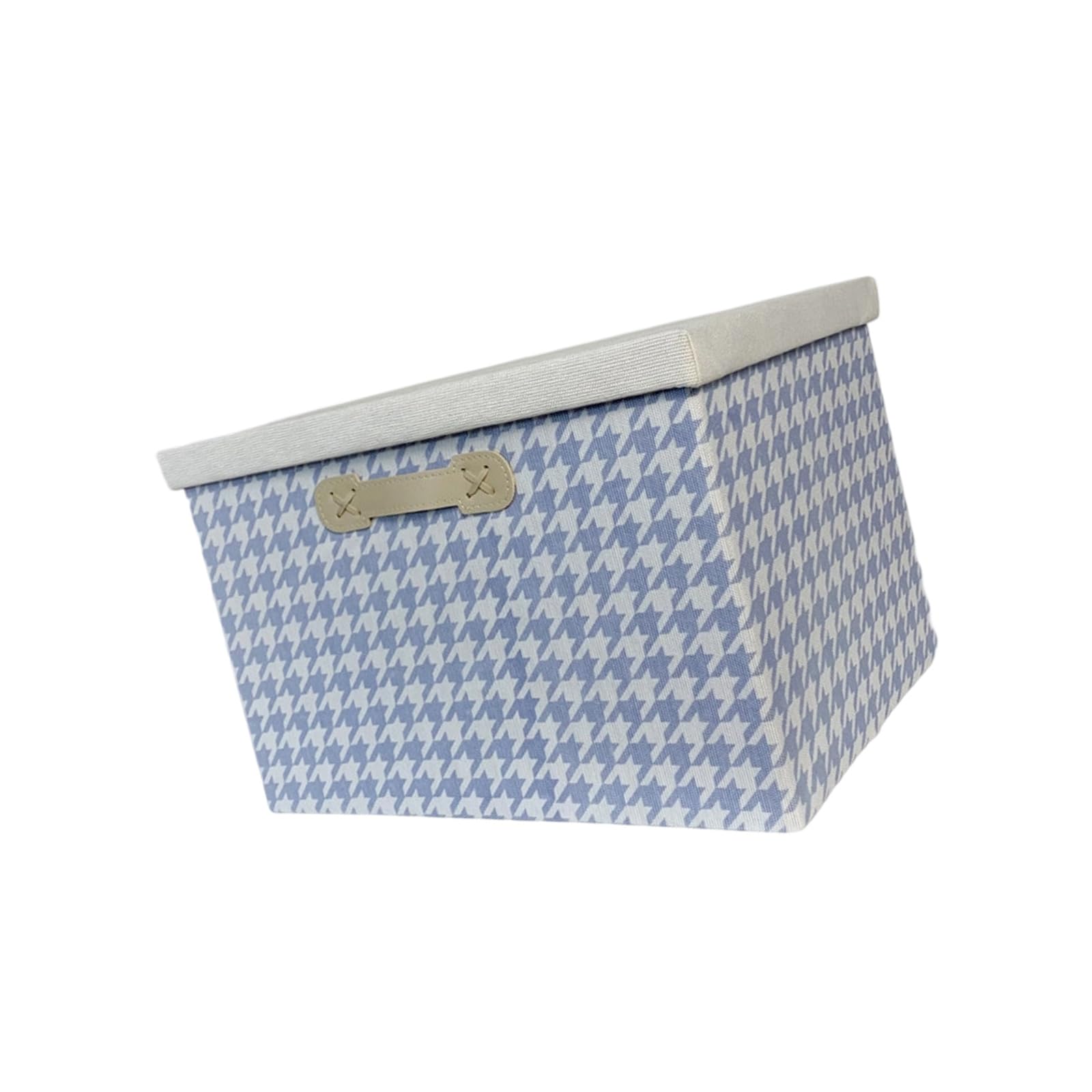 Buxuaaaa Blue Decorative Fabric Storage Cubes With Lid Organizers Bin For Toy Towels Books Sturdy Structure Home Storage Box
