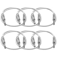 Vista 16 de Seismic Audio SASTSX-10Red-6PK 10 pies TS de 1/4 de pulgada, cable para guitarra, instrumento o parche, color rojo