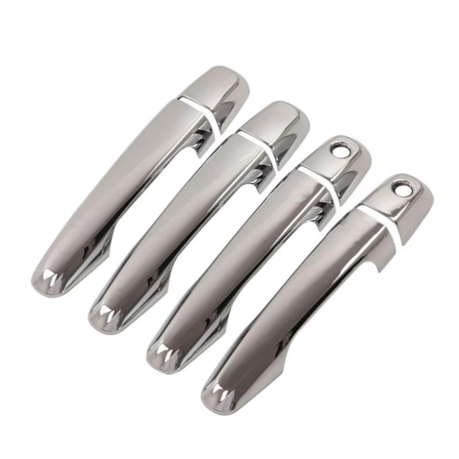Cqrbne S-2 Keyholes For Mitsubishi L200 For Triton Pickup 2015-2021 Styling Accessories Carbon Fiber Chrome Car Door Handle Cover Car Exterior Door Handle(S-2 Keyholes)