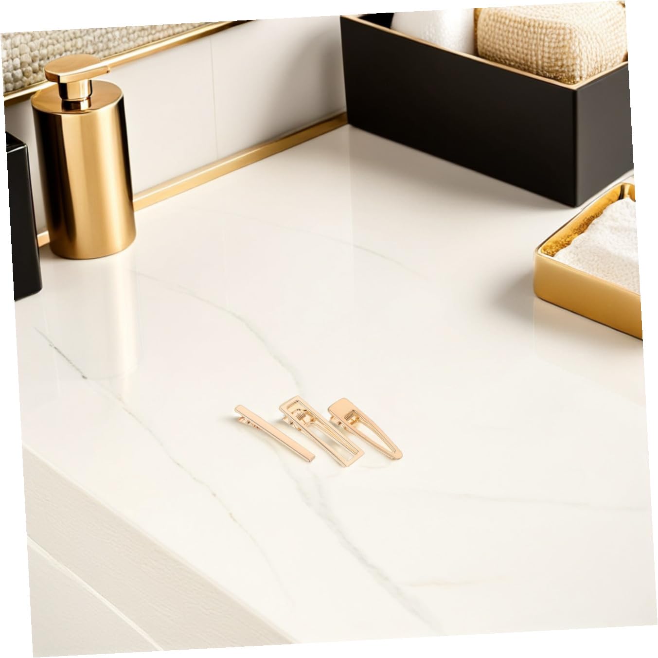 WOONEKY 60 Piezas Clips de Pelo Metálicos Hollow DIY para Mujeres y Niñas Clips de Estilo Antideslizantes Pinzas Diseño Cuadrado para Manualidades y Peinados